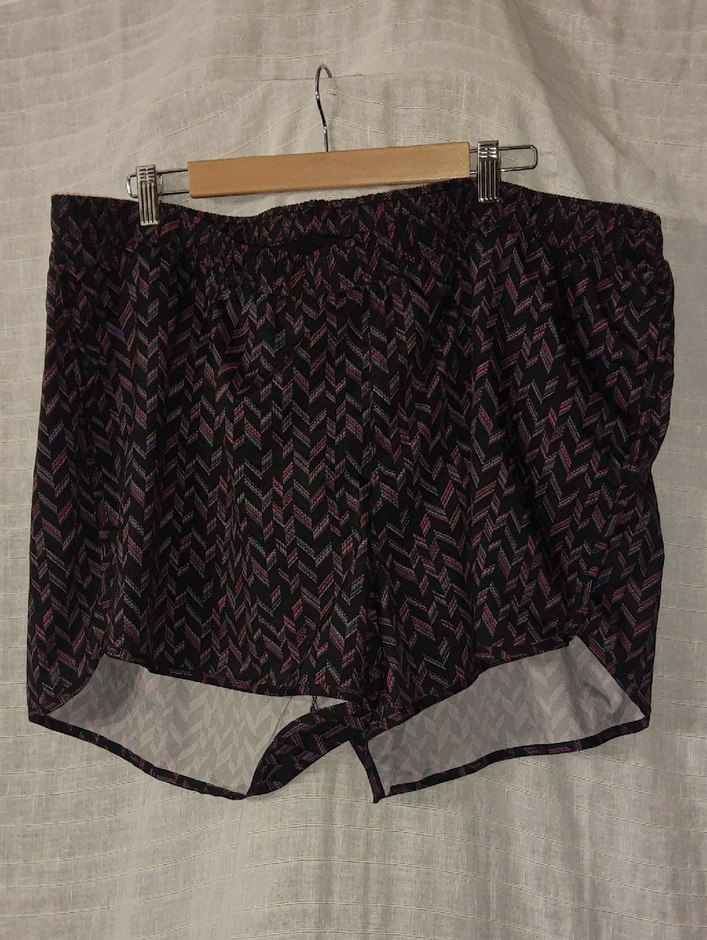 Old Navy Black Shorts with Pink Chevron Print